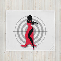 Woman With A Weapon Throw Blanket